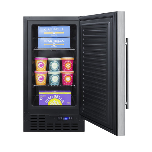 Summit 18" Built-In All-Freezer (SCFF1842SS) view 4