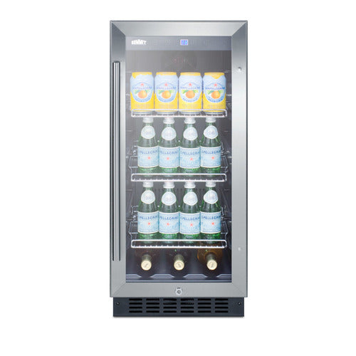 Summit 15" Wide Built-In Beverage Center — Left Hand Door hinge (SCR1536BGCSSLHD) view 3