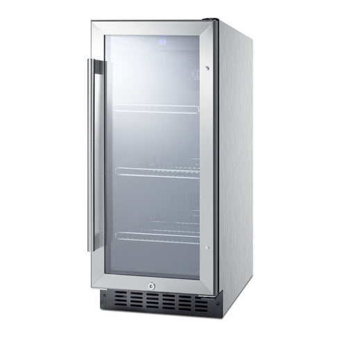 Summit 15" Wide Built-In Beverage Center — Left Hand Door hinge (SCR1536BGCSSLHD)