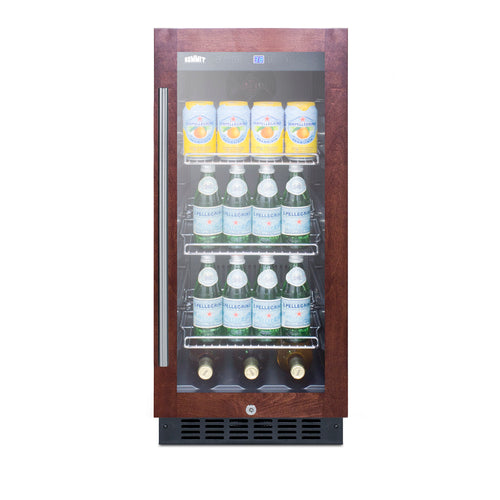 Summit 15" Wide Built-In Beverage Center (Panel Not Included) — Left Hand Door hinge (SCR1536BGPNRLHD) view 3