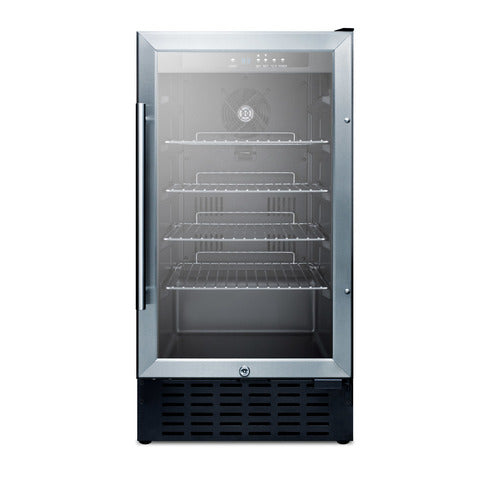 Summit 18" Wide Built-In Beverage Center — Left Hand Door hinge (SCR1841BCSSLHD)