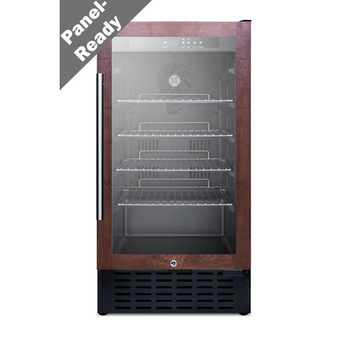 Summit 18" Wide Built-In Beverage Center (Panel Not Included) — Left Hand Door hinge (SCR1841BPNRLHD)