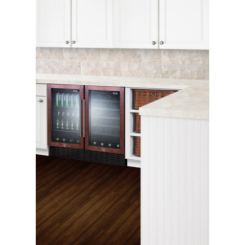 Summit 18" Wide Built-In Beverage Center (Panel Not Included) — Left Hand Door hinge (SCR1841BPNRLHD) view 3