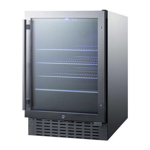 Summit 24" Wide Built-In Beverage Cooler — Left Hand Door hinge (SCR2466BCSSLHD) view 4