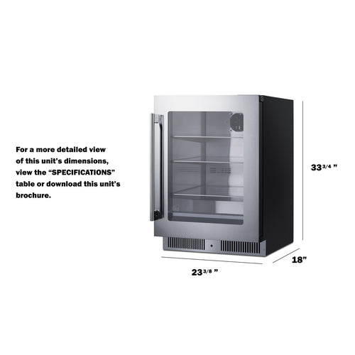 Summit 24" Wide Built-In Beverage Center (SDHG2443) view 6
