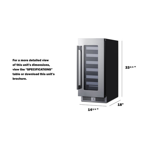 Summit 15" Wide Built-In Wine Cellar (SDHW1532) view 6