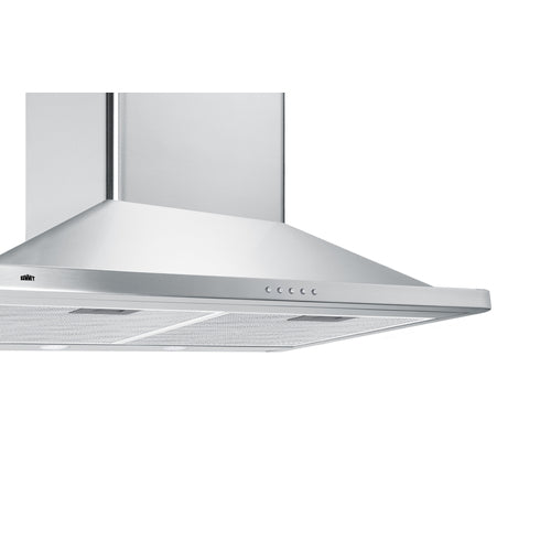 Summit 30" Wide Wall-Mounted Range Hood (SEH3630SS) view 4