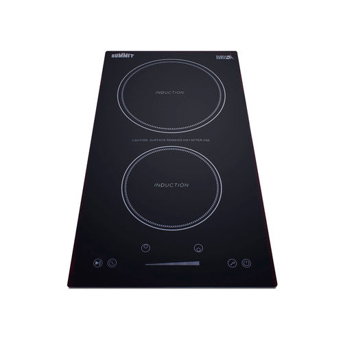 Summit 12" Wide 115V 2-Zone Induction Cooktop, Cord Included (SINC2B115) view 4
