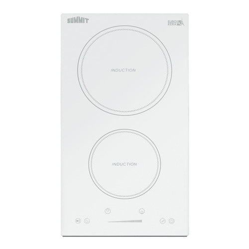 Summit 12" Wide 208-240V 2-Zone Induction Cooktop (SINC2B231W)