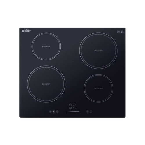 Summit 24" Wide 208-240V 4-Zone Induction Cooktop (SINC4B241B)