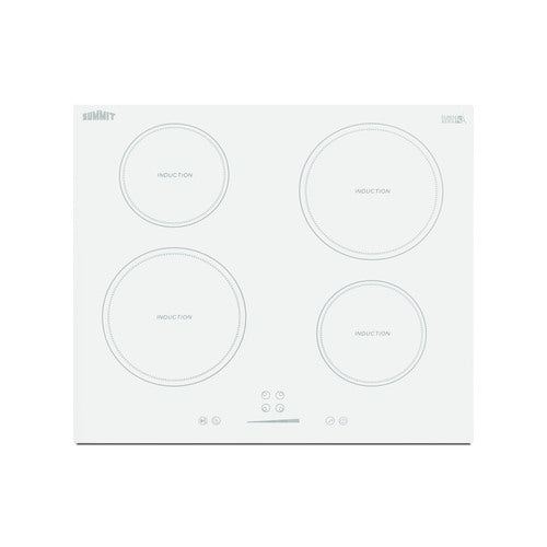 Summit 24" Wide 208-240V 4-Zone Induction Cooktop (SINC4B242W)