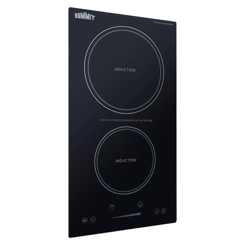 Summit 12" Wide 115V 2-Zone Induction Cooktop With Safety Shutoff (SINCH115V2B) view 2