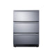 Summit 24" Wide Built-In 3-Drawer All-Refrigerator (SP6DS3D)