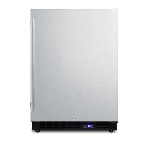 Summit 24" Wide Outdoor All-Freezer With Icemaker — Left Hand Door hinge (SPFF51OSCSSIMLHD) view 3