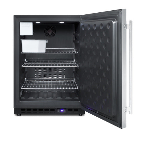Summit 24" Wide Outdoor All-Freezer With Icemaker — Left Hand Door hinge (SPFF51OSIMLHD) view 3