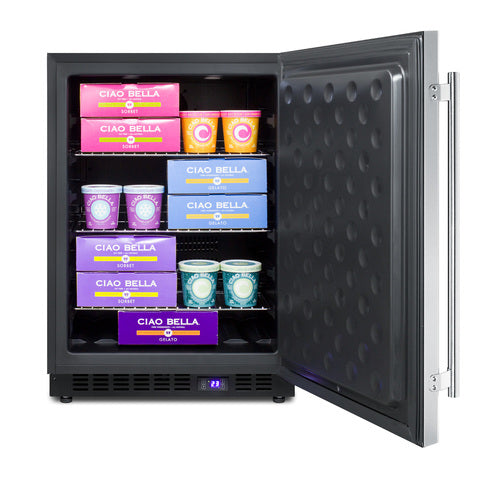 Summit 24" Wide Outdoor All-Freezer — Left Hand Door hinge (SPFF51OSLHD) view 4