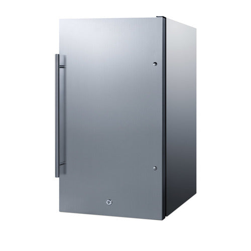 Summit Shallow Depth Outdoor Built-In All-Refrigerator — Left Hand Door hinge (SPR196OSCSSLHD) view 3