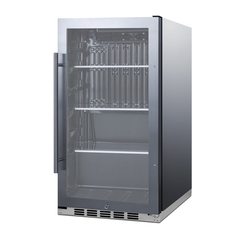 Summit Shallow Depth Indoor/Outdoor Beverage Cooler — Left Hand Door hinge (SPR488BOSH34CSSLHD) view 2