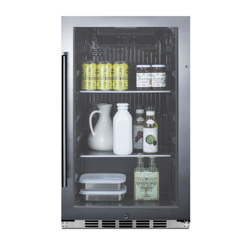 Summit Shallow Depth Indoor/Outdoor Beverage Cooler — Left Hand Door hinge (SPR488BOSH34LHD) view 3