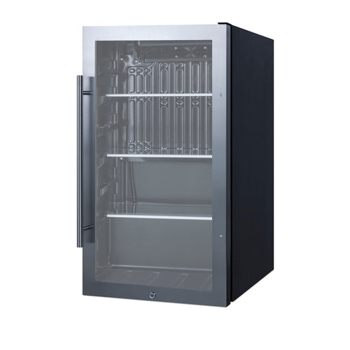 Summit Shallow Depth Indoor/Outdoor Beverage Cooler, ADA Compliant — Left Hand Door hinge (SPR488BOSADALHD) view 3