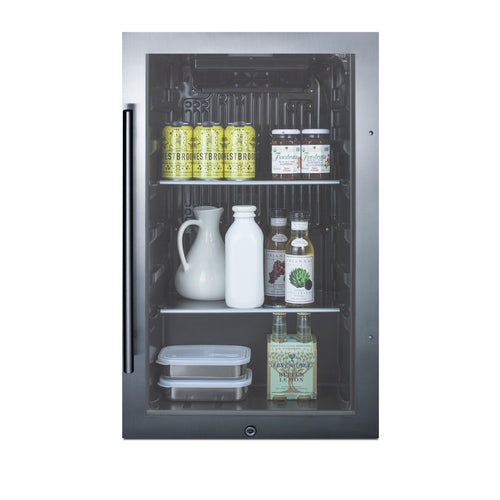Summit Shallow Depth Indoor/Outdoor Beverage Cooler — Left Hand Door hinge (SPR488BOSLHD) view 2