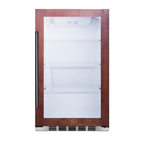Summit Shallow Depth Indoor/Outdoor Beverage Cooler — Left Hand Door hinge (SPR489OSCSSPNRLHD)