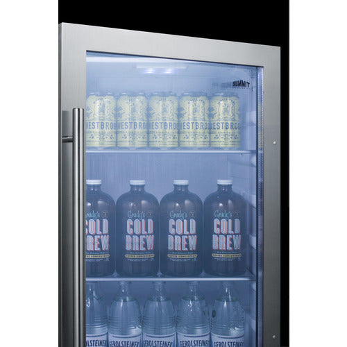 Summit Shallow Depth Indoor/Outdoor Beverage Cooler — Left Hand Door hinge (SPR489OSCSSLHD) view 3