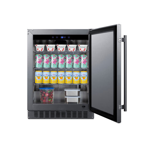 Summit 24" Wide Outdoor All-Refrigerator, ADA Compliant — Left Hand Door hinge (SPR618OSADALHD) view 4
