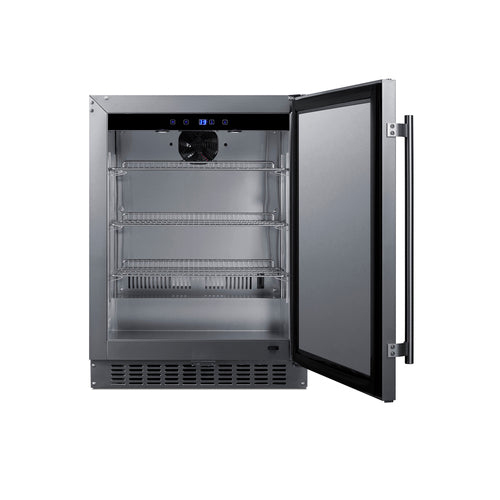 Summit 24" Wide Built-In All-Refrigerator, ADA Compliant — Left Hand Door hinge (ASDS2413CSSLHD) view 3