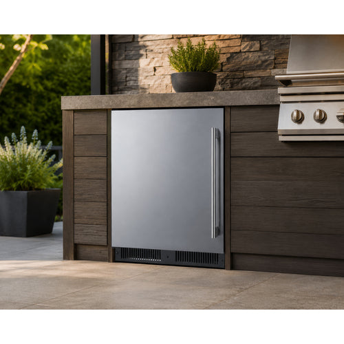 Summit 24" Wide Outdoor All-Refrigerator, ADA Compliant (SPR624OSLHD) view 2