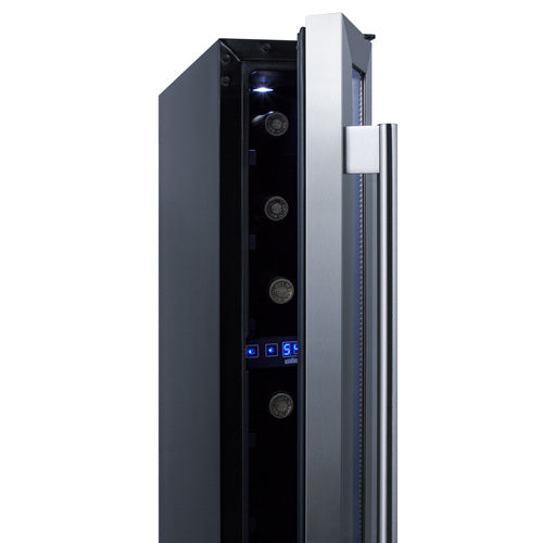 Summit 6" Wide Built-In Wine Cellar — Left Hand Door hinge (SWC007LHD) view 3