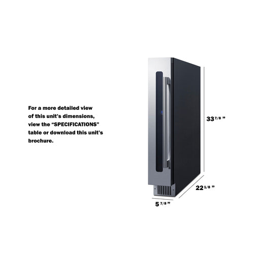 Summit 6" Wide Built-In Wine Cellar (SWC008SSLHD) view 6
