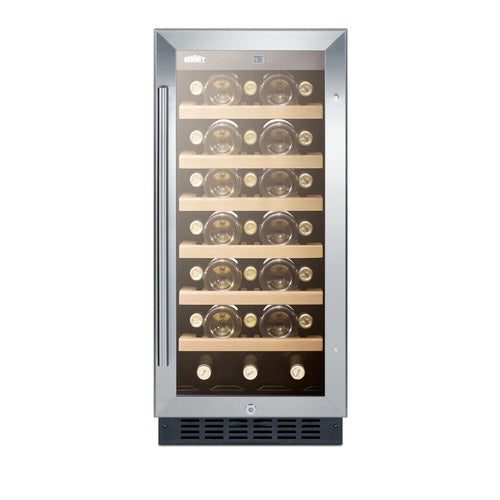 Summit 15" Wide Built-In Wine Cellar — Left Hand Door hinge (SWC1535BCSSLHD) view 4