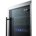 Summit 18" Wide Built-In Wine Cellar, ADA Compliant — Left Hand Door hinge (SWC182ZCSSADALHD) view 4
