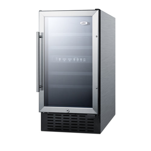 Summit 18" Wide Built-In Wine Cellar — Left Hand Door hinge (SWC182ZCSSLHD) view 2