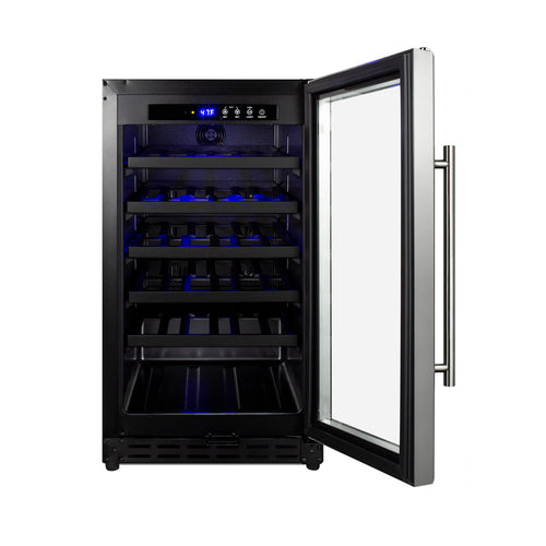 Summit 18" Wide Built-In Wine Cellar, ADA Compliant — Left Hand Door hinge (SWC1840BCSSADALHD) view 4