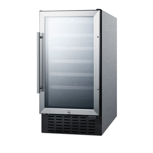 Summit 18" Wide Built-In Wine Cellar — Left Hand Door hinge (SWC1840BCSSLHD) view 5