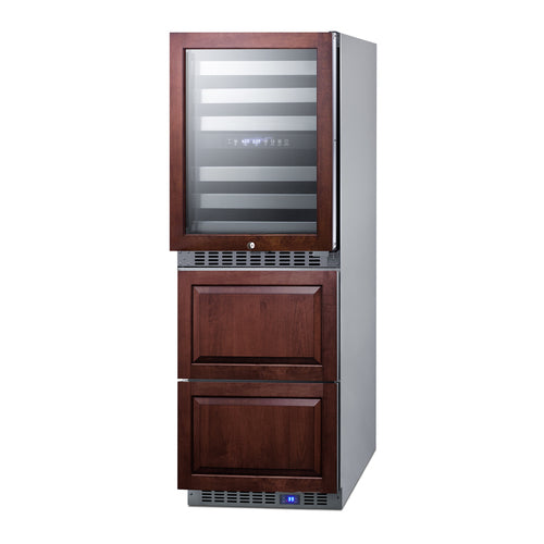 Summit 24" Wide Combination Dual-Zone Wine Cellar and 2-Drawer All-Refrigerator (Panels Not Inclu (SWCDAR24PNR) view 2