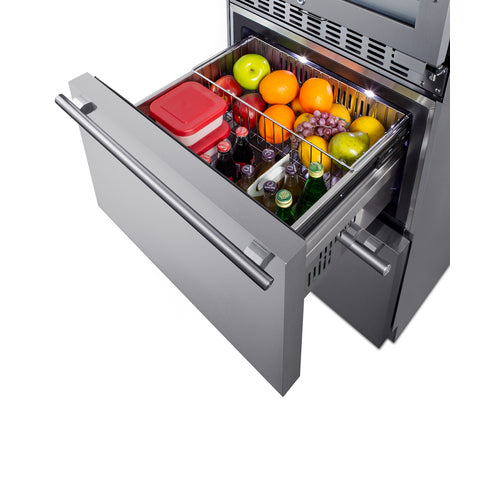 Summit 24" Wide Combination Dual-Zone Wine Cellar and 2-Drawer All-Refrigerator (SWCDAR24) view 5