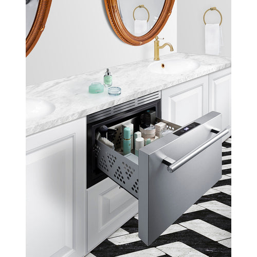 Summit 18" Wide Built-In BeautiFridge Cosmetics Refrigerated Drawer (LX1D) view 3