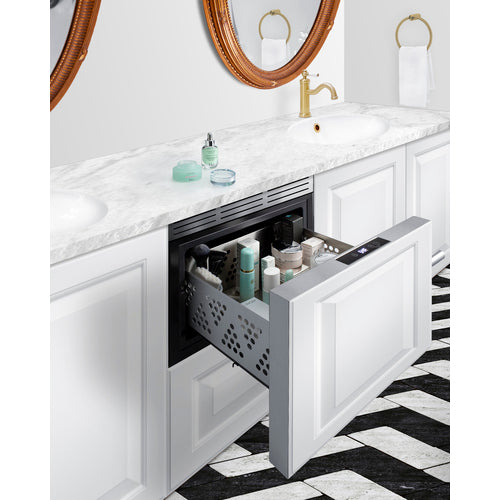 Summit 18" Wide Built-In BeautiFridge Cosmetics Refrigerated Drawer (Panel Not Included) (LX1DPNR) view 2