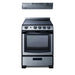 Summit 24" Wide Electric Range & Convertible Hood (REXH24RSS)