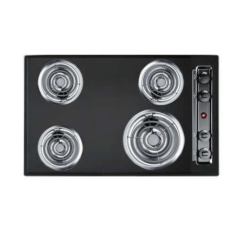 Summit 30" Wide 4-Burner Coil Cooktop (TEL05)