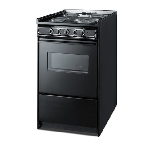 Summit 20" Wide Electric Coil Range (TEM110CRW) view 2