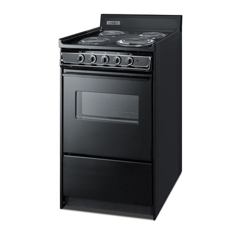 Summit 20" Wide Electric Coil Range (TEM110CW) view 3