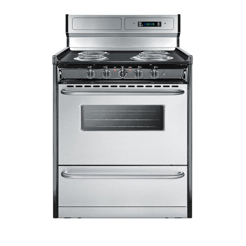 Summit 30" Wide Electric Coil Range (TEM230BKWY) view 2