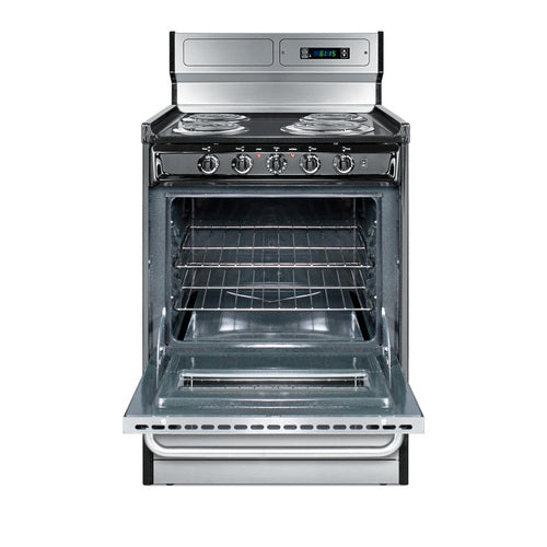 Summit 24" Wide Electric Coil Range (TEM630BKWY) view 2
