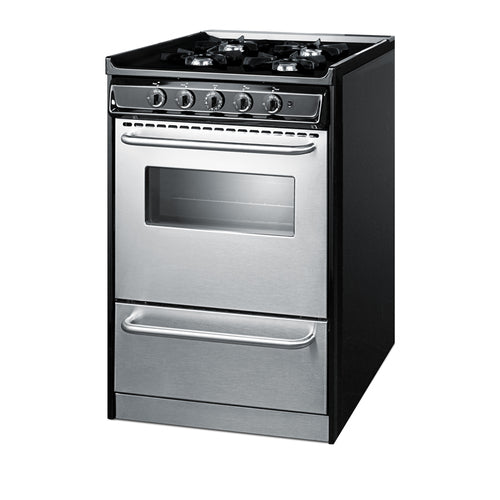 Summit 20" Wide Gas Range, Open Burners (TNM1107BRW) view 3