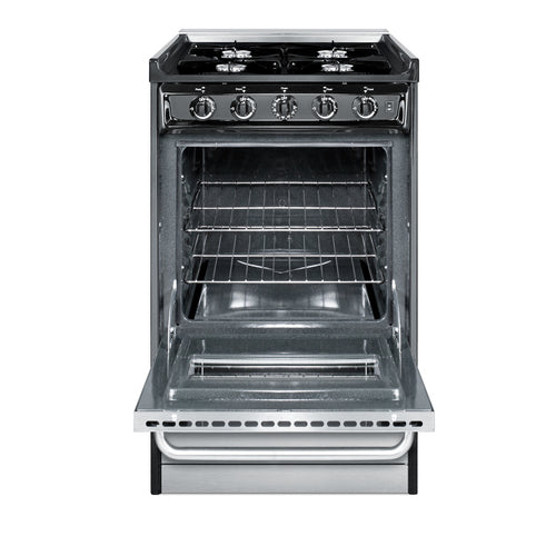 Summit 20" Wide Gas Range, Open Burners (TNM1107BRW) view 4