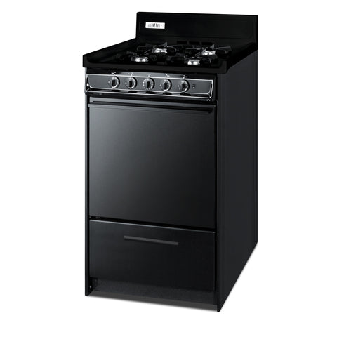 Summit 20" Wide Gas Range, Open Burners (TNM1107C) view 3